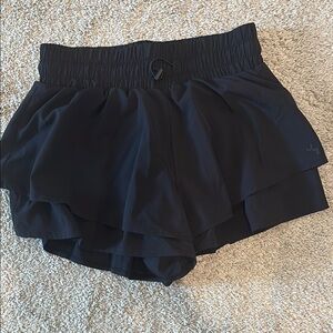 JoyLab Black Athletic Shorts with Double-Layer Design